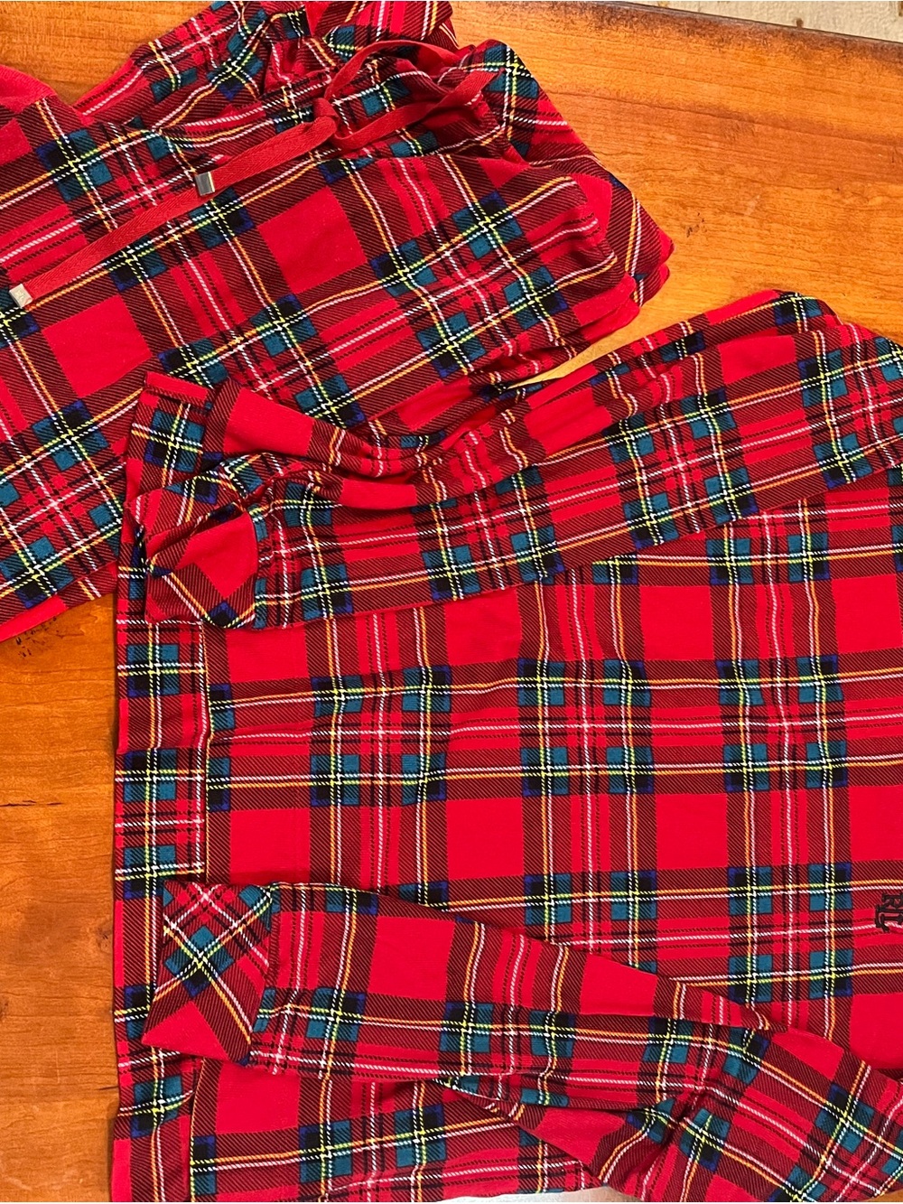 Lauren Ralph Lauren Red Plaid Pajama Set Women’s Small Lounge Holiday Christmas